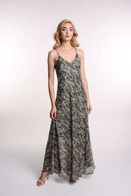 Rochie A line din voal printat