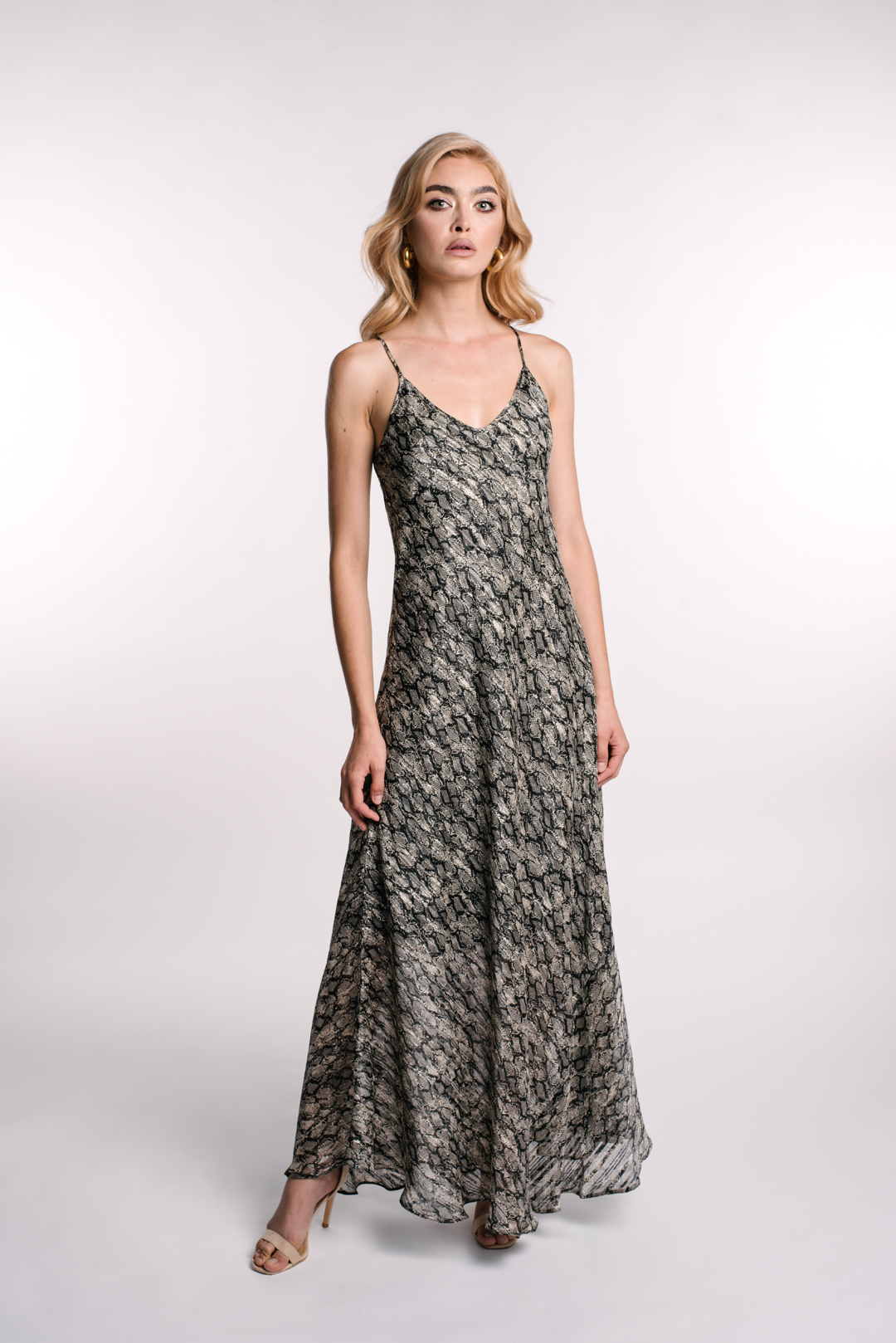 Rochie-print Rochie A line din voal printat - imagine 1