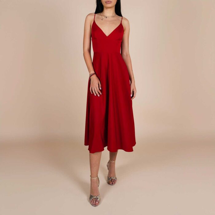 Rochie midi Lurisia Red Wine - imagine 5