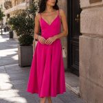 Rochie midi Lurisia Dark Hot Pink