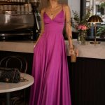 Rochie lunga Laurelie Sharp Purple