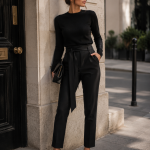 Pantaloni conici stil boyfriend
