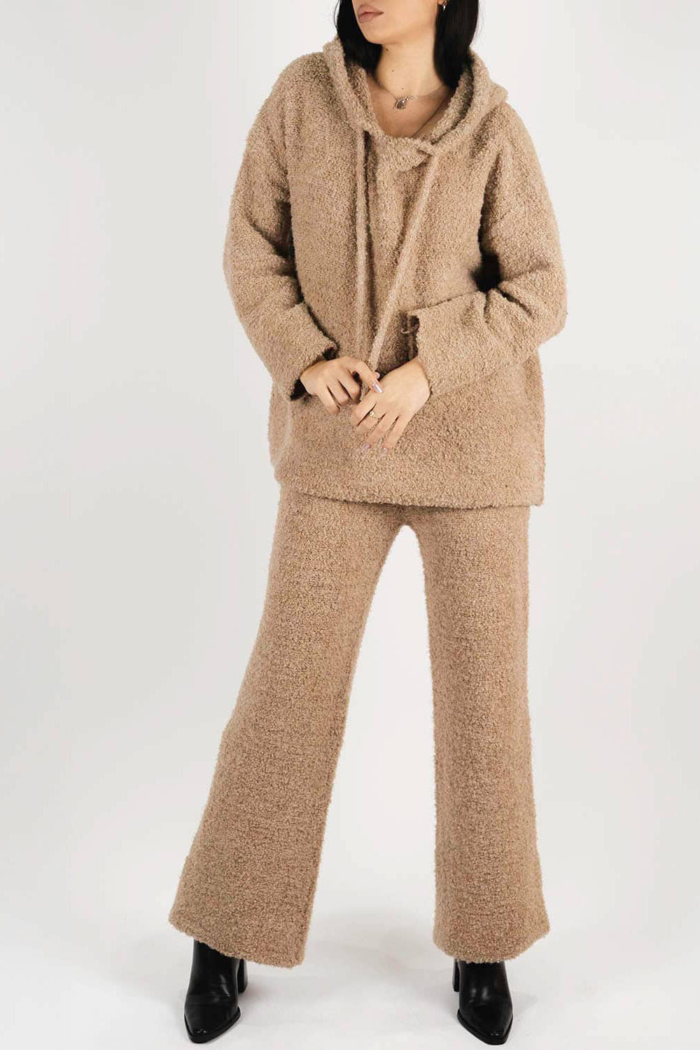 set-tricot-lana-2 Set hanorac și pantaloni Cappuccino - imagine 1