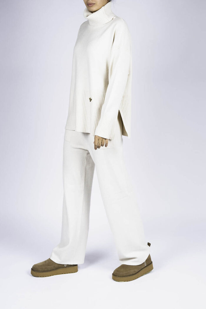 Compleu casual din modal white - imagine 5
