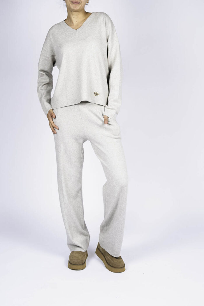 Compleu casual Grey din modal cu/fara funda detasabila - imagine 2