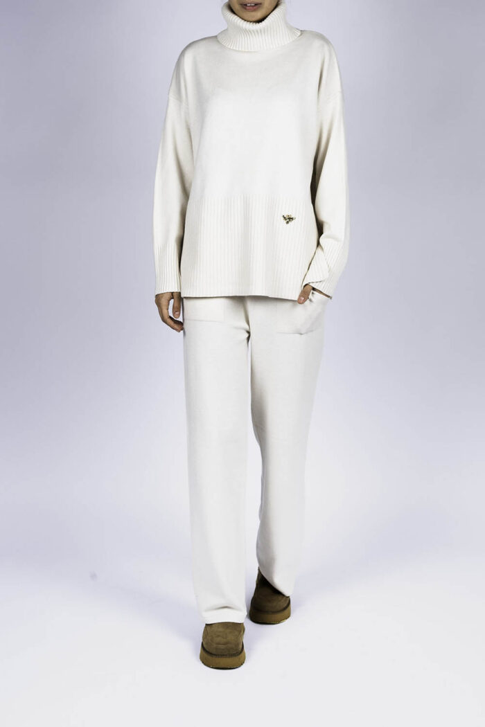 Compleu casual din modal white - imagine 2