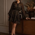 Rochie camasa cu volane animal print