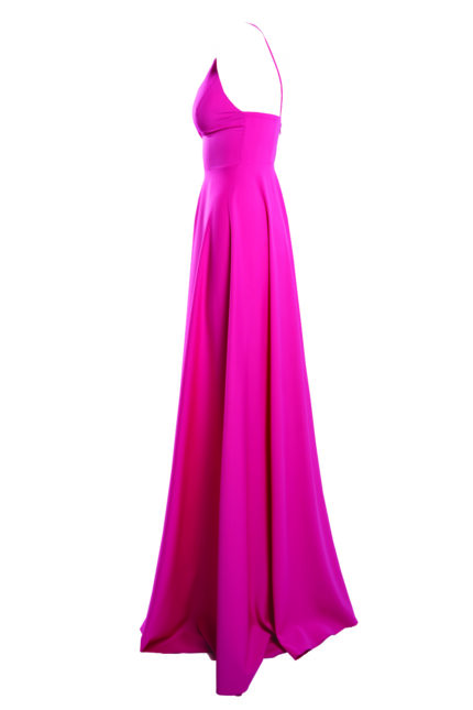 Rochie lunga Laurelie Hot Pink - imagine 3