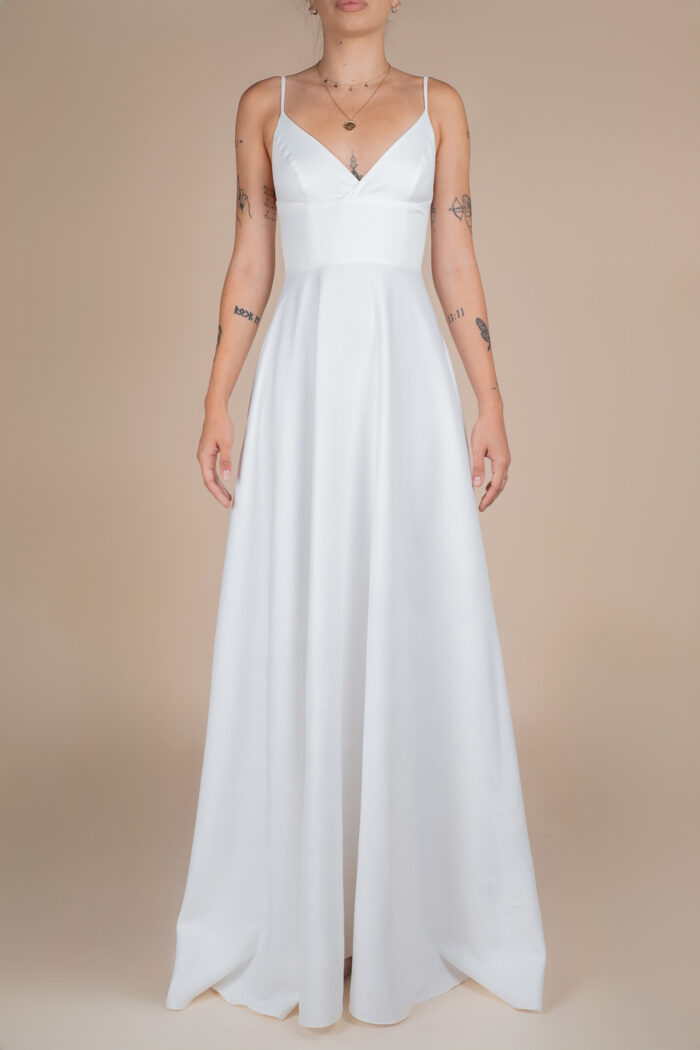 Rochie lunga Laurelie White - imagine 2