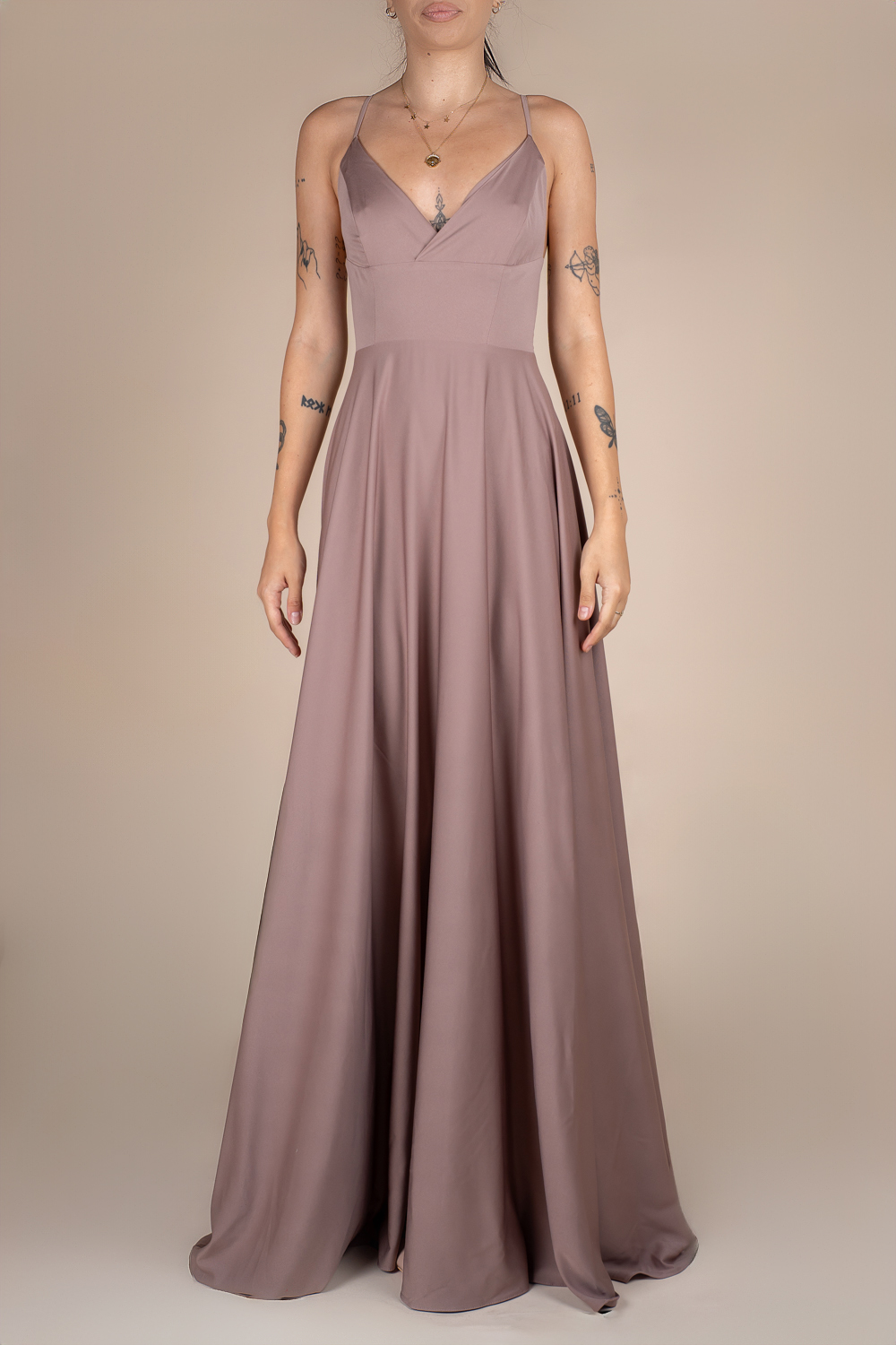 Laurelie Rochie lunga Laurelie Dark Raspberry Glace - imagine 1