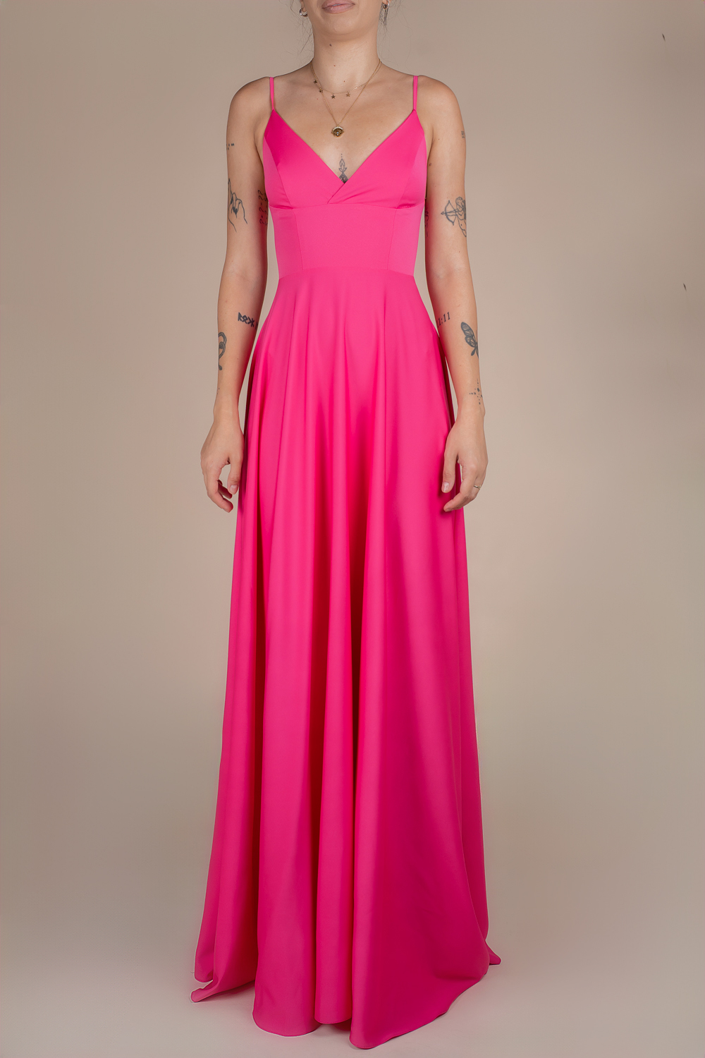 Laurelie Rochie lunga Laurelie Hot Pink - imagine 1
