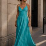 Rochie lunga Laurelie Pearl Aqua