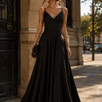 Rochie lunga Laurelie Dark Black