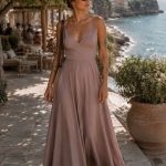 Rochie lunga Laurelie Dark Raspberry Glace