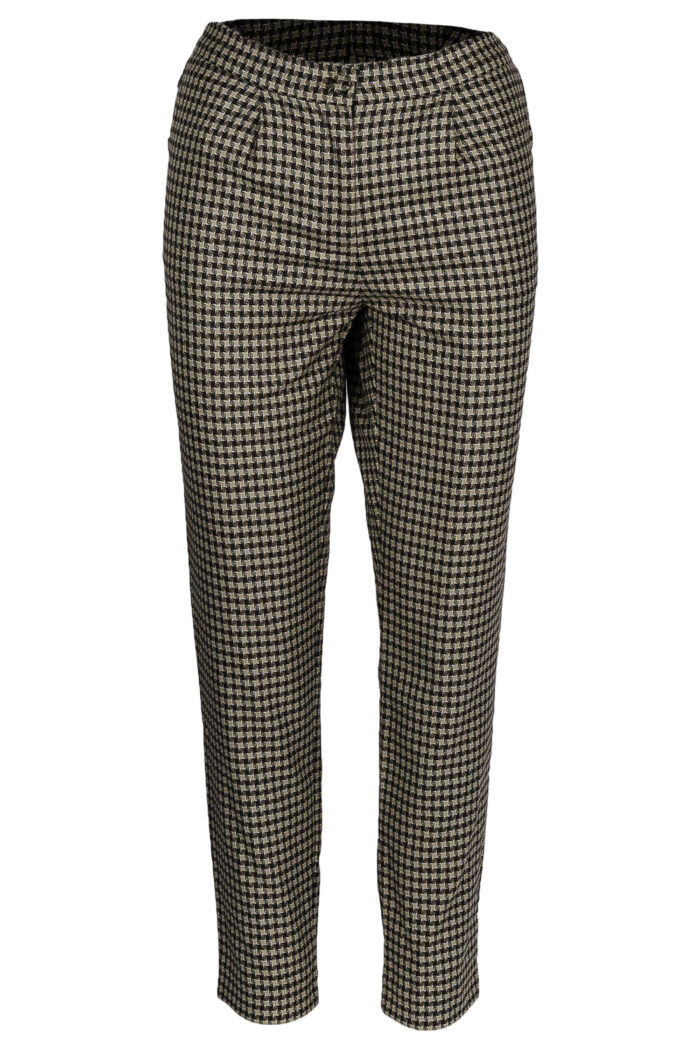 Pantaloni conici Brown Print - imagine 2