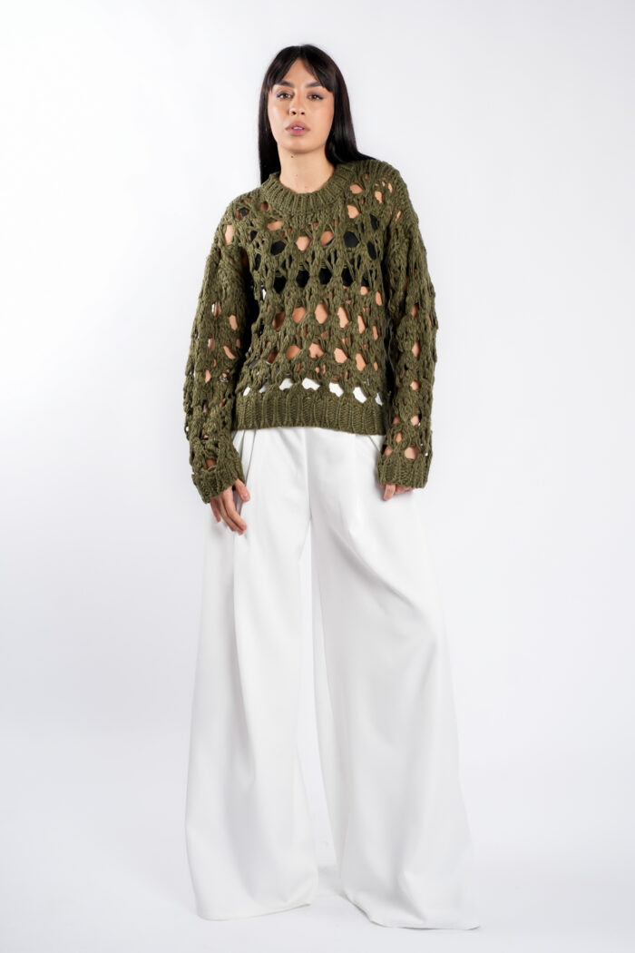 Pulover crosetat Green - imagine 4