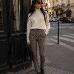 Pantaloni conici Brown Print