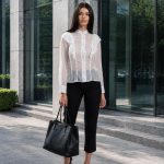 Camasa cu volane si buline white