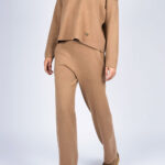 Compleu casual Brown din modal cu/fara funda detasabila