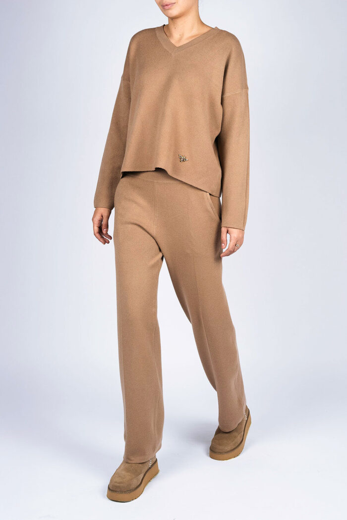 Compleu casual Brown din modal cu/fara funda detasabila - imagine 3
