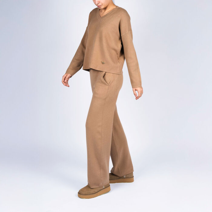 Compleu casual Brown din modal cu/fara funda detasabila - imagine 5